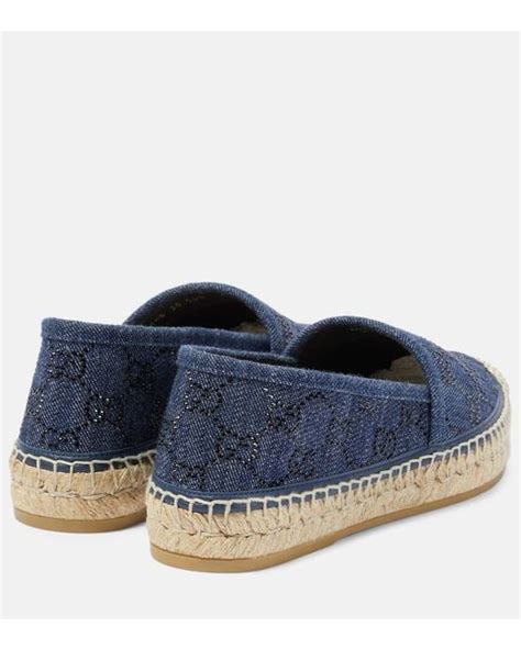 gucci espadrilles denim|Gucci designer espadrilles.